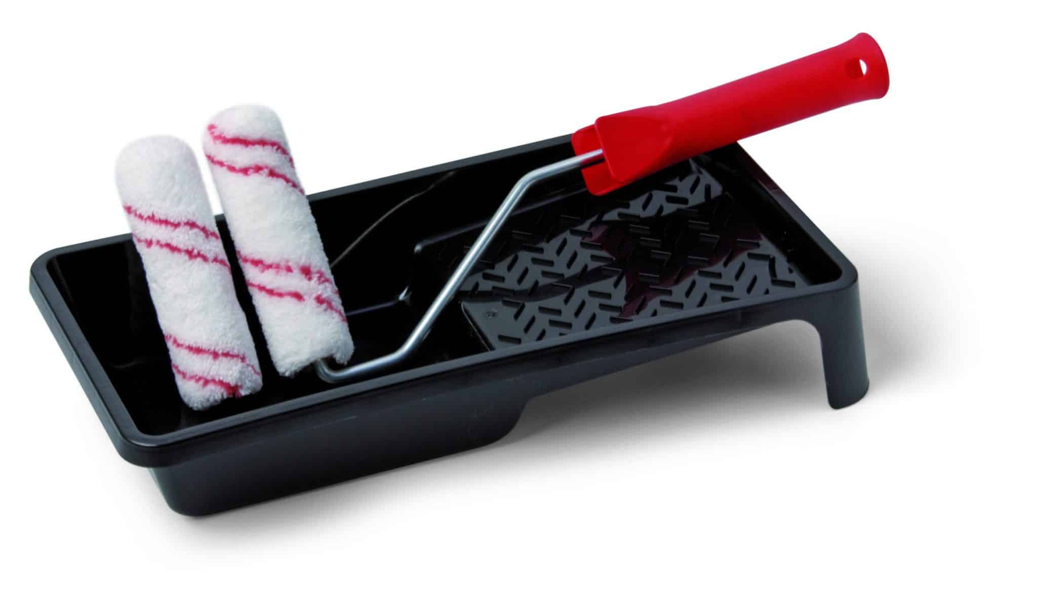 Microline muurverfrollers 10cm SET met beugel en bak